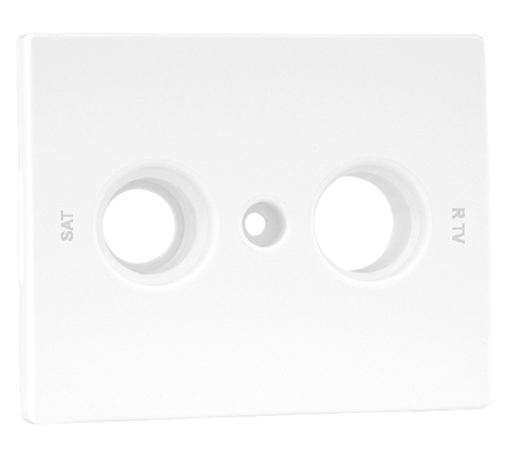 Cover Plate for R TV - SAT Socket Multibrand 2 Outputs