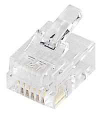 Conector Macho RJ - 6 Posiciones con 6 Contactos